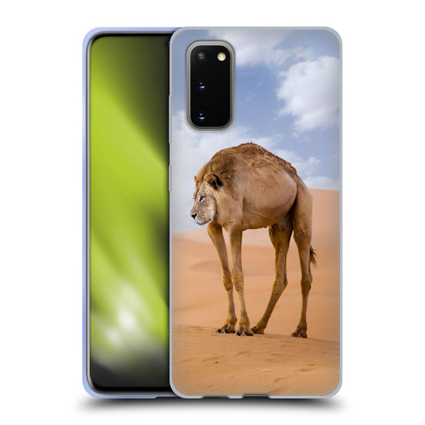 Pixelmated Animals Surreal Wildlife Camel Lion Soft Gel Case for Samsung Galaxy S20 / S20 5G