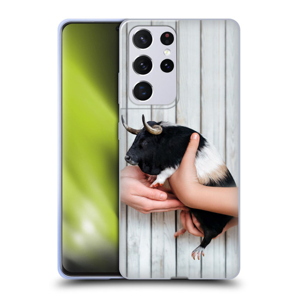 Pixelmated Animals Surreal Wildlife Guinea Bull Soft Gel Case for Samsung Galaxy S21 Ultra 5G