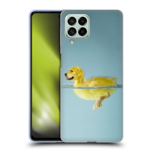 Pixelmated Animals Surreal Wildlife Dog Duck Soft Gel Case for Samsung Galaxy M53 (2022)