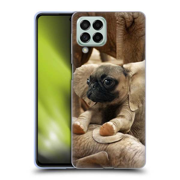 Pixelmated Animals Surreal Wildlife Pugephant Soft Gel Case for Samsung Galaxy M53 (2022)