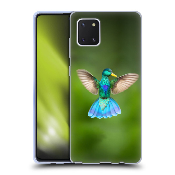 Pixelmated Animals Surreal Wildlife Quaking Bird Soft Gel Case for Samsung Galaxy Note10 Lite