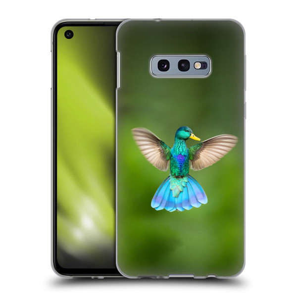 Pixelmated Animals Surreal Wildlife Quaking Bird Soft Gel Case for Samsung Galaxy S10e