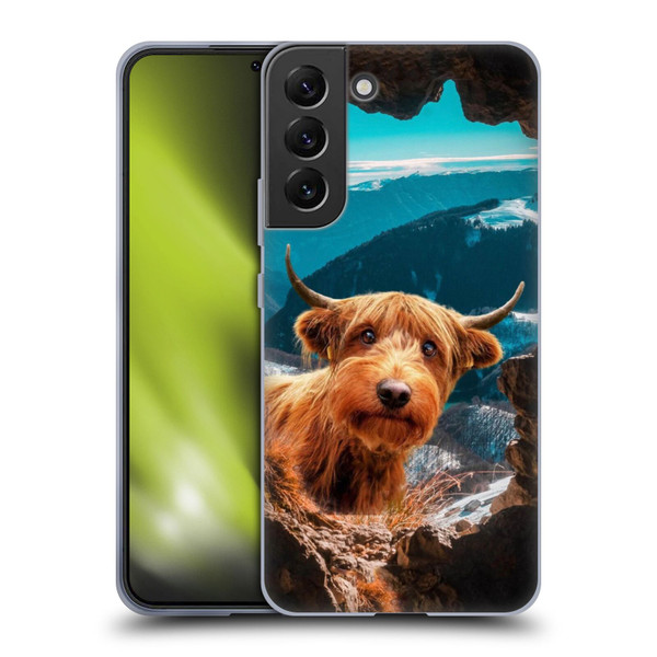 Pixelmated Animals Surreal Wildlife Cowpup Soft Gel Case for Samsung Galaxy S22+ 5G