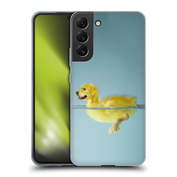 Pixelmated Animals Surreal Wildlife Dog Duck Soft Gel Case for Samsung Galaxy S22+ 5G