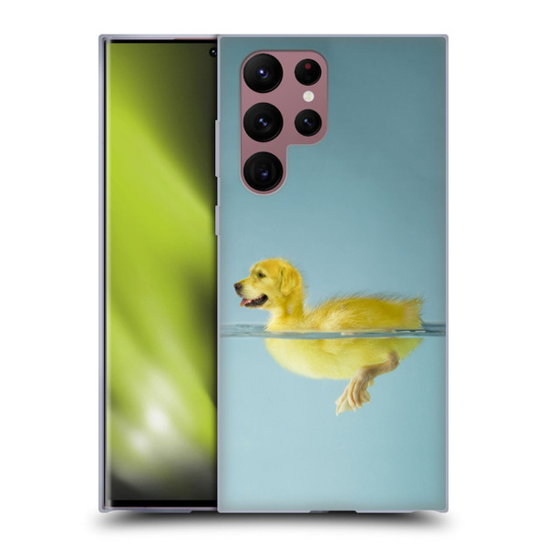 Pixelmated Animals Surreal Wildlife Dog Duck Soft Gel Case for Samsung Galaxy S22 Ultra 5G