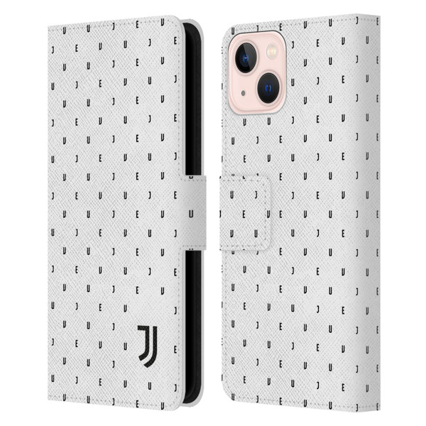 Juventus Football Club Lifestyle 2 White Logo Type Pattern Leather Book Wallet Case Cover For Apple iPhone 13