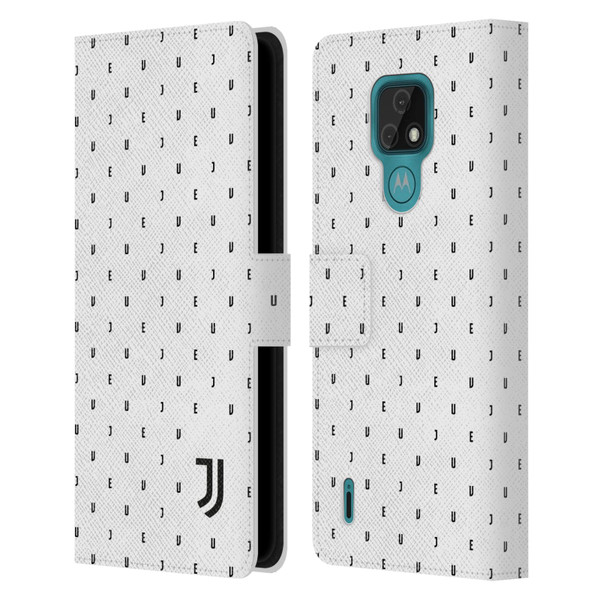 Juventus Football Club Lifestyle 2 White Logo Type Pattern Leather Book Wallet Case Cover For Motorola Moto E7