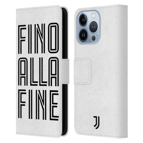Juventus Football Club Type Fino Alla Fine White Leather Book Wallet Case Cover For Apple iPhone 13 Pro