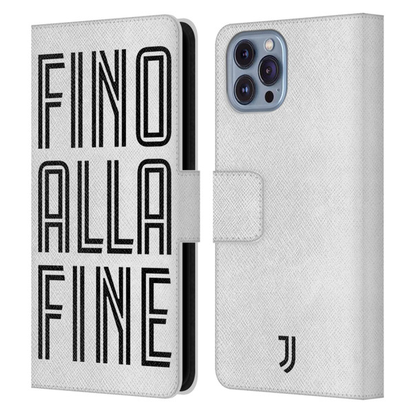 Juventus Football Club Type Fino Alla Fine White Leather Book Wallet Case Cover For Apple iPhone 14