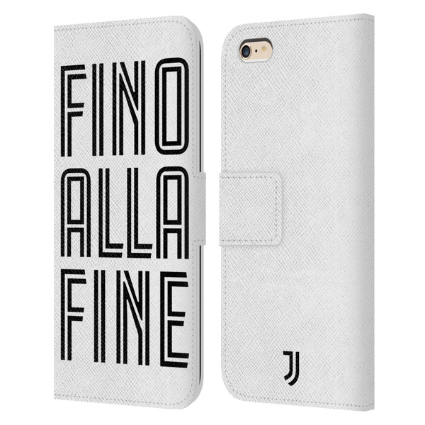 Juventus Football Club Type Fino Alla Fine White Leather Book Wallet Case Cover For Apple iPhone 6 Plus / iPhone 6s Plus