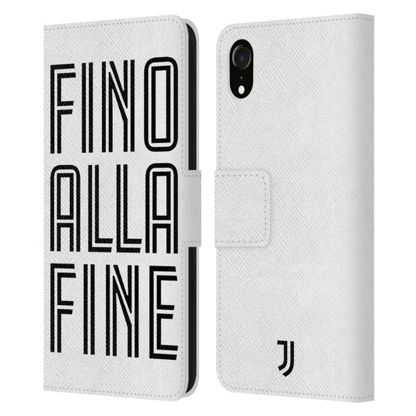 Juventus Football Club Type Fino Alla Fine White Leather Book Wallet Case Cover For Apple iPhone XR