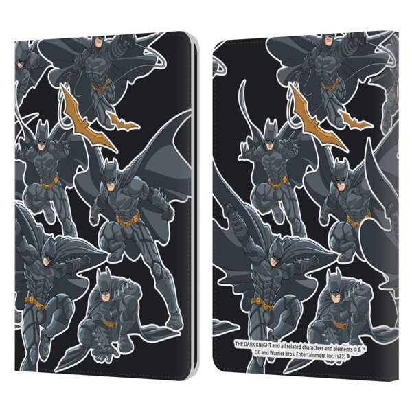 The Dark Knight Character Art Batman Sticker Collage Leather Book Wallet Case Cover For Amazon Kindle Paperwhite 1 / 2 / 3