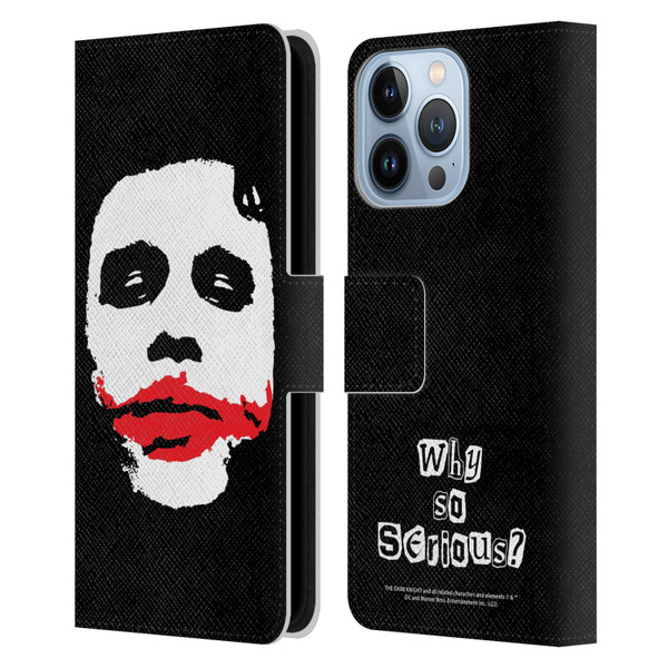 The Dark Knight Character Art Joker Face Leather Book Wallet Case Cover For Apple iPhone 13 Pro