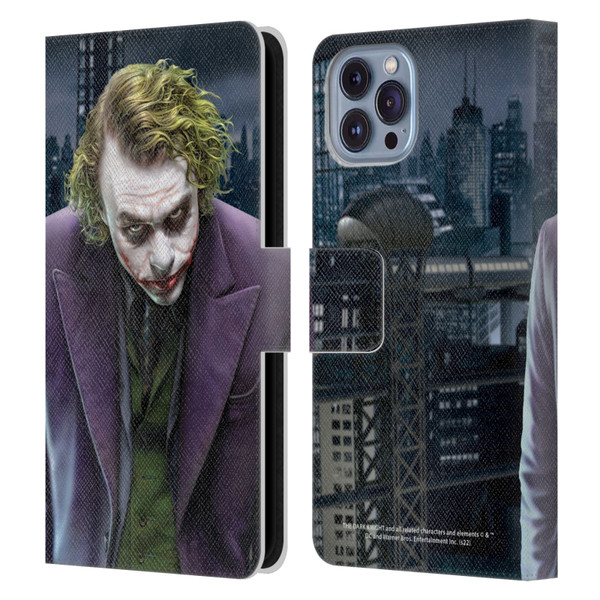 The Dark Knight Character Art Joker Leather Book Wallet Case Cover For Apple iPhone 14