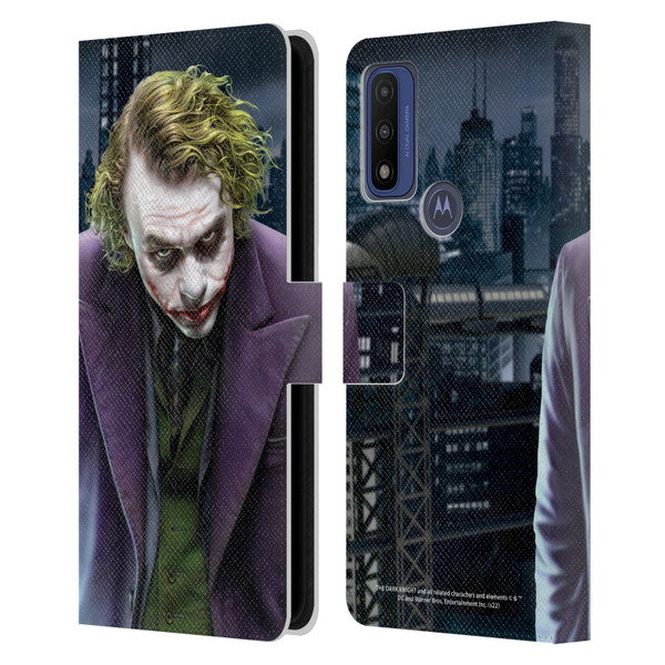The Dark Knight Character Art Joker Leather Book Wallet Case Cover For Motorola G Pure