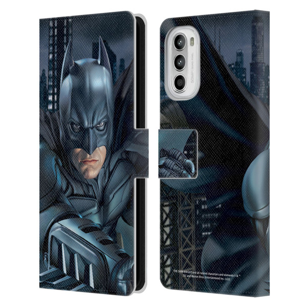 The Dark Knight Character Art Batman Leather Book Wallet Case Cover For Motorola Moto G52