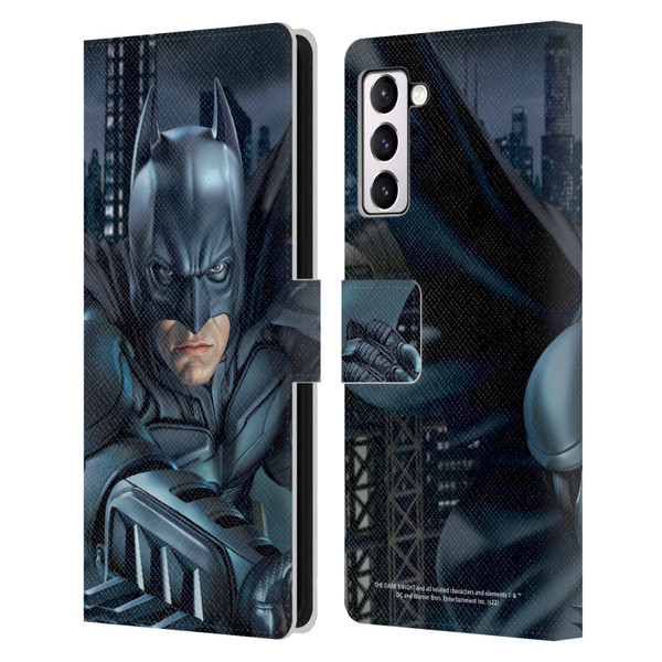 The Dark Knight Character Art Batman Leather Book Wallet Case Cover For Samsung Galaxy S21+ 5G