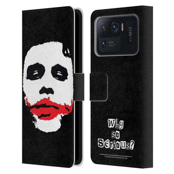 The Dark Knight Character Art Joker Face Leather Book Wallet Case Cover For Xiaomi Mi 11 Ultra