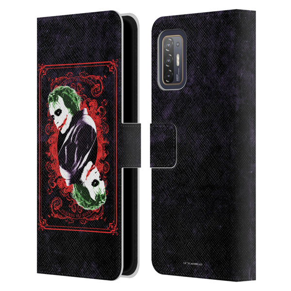 The Dark Knight Graphics Joker Card Leather Book Wallet Case Cover For HTC Desire 21 Pro 5G