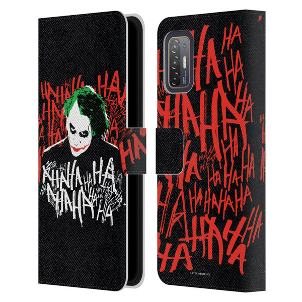 The Dark Knight Graphics Joker Laugh Leather Book Wallet Case Cover For HTC Desire 21 Pro 5G