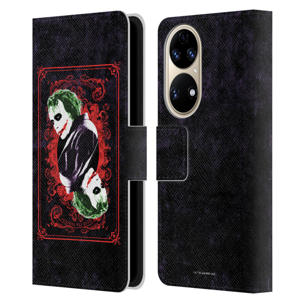The Dark Knight Graphics Joker Card Leather Book Wallet Case Cover For Huawei P50