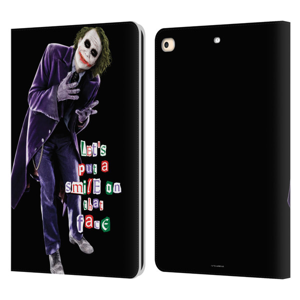The Dark Knight Graphics Joker Put A Smile Leather Book Wallet Case Cover For Apple iPad 9.7 2017 / iPad 9.7 2018
