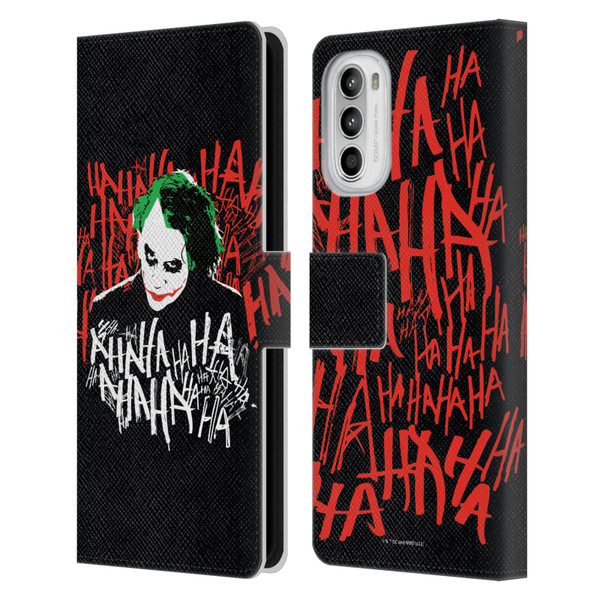 The Dark Knight Graphics Joker Laugh Leather Book Wallet Case Cover For Motorola Moto G52