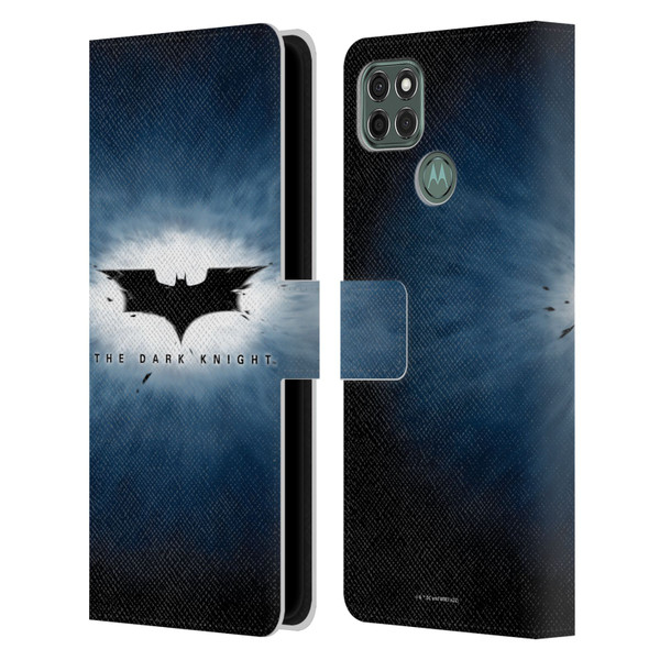 The Dark Knight Graphics Logo Leather Book Wallet Case Cover For Motorola Moto G9 Power