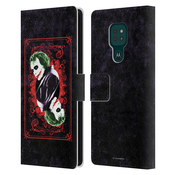 The Dark Knight Graphics Joker Card Leather Book Wallet Case Cover For Motorola Moto G9 Play