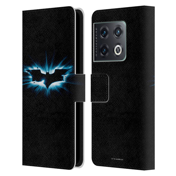 The Dark Knight Graphics Logo Black Leather Book Wallet Case Cover For OnePlus 10 Pro