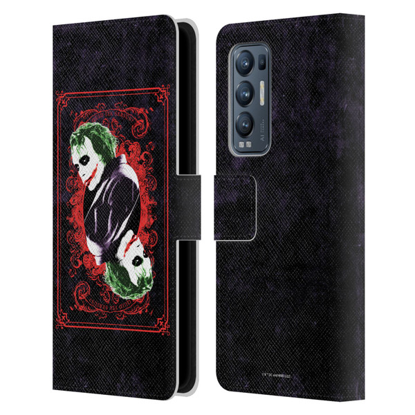 The Dark Knight Graphics Joker Card Leather Book Wallet Case Cover For OPPO Find X3 Neo / Reno5 Pro+ 5G