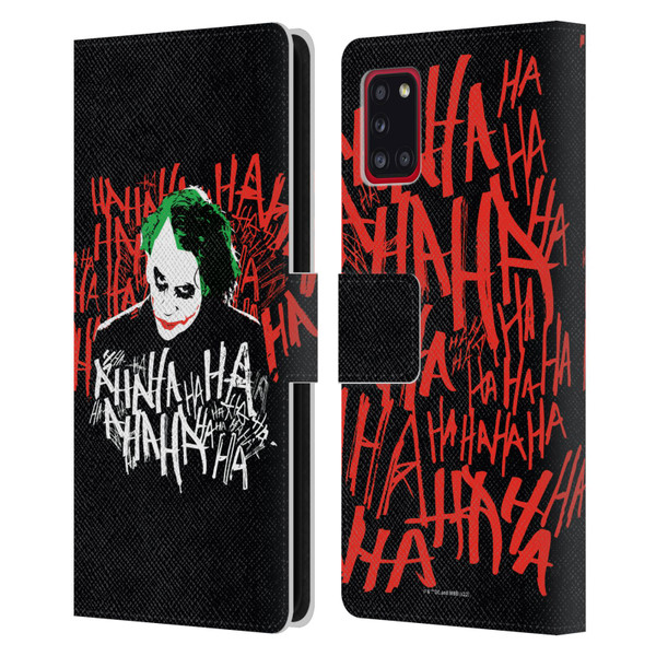 The Dark Knight Graphics Joker Laugh Leather Book Wallet Case Cover For Samsung Galaxy A31 (2020)