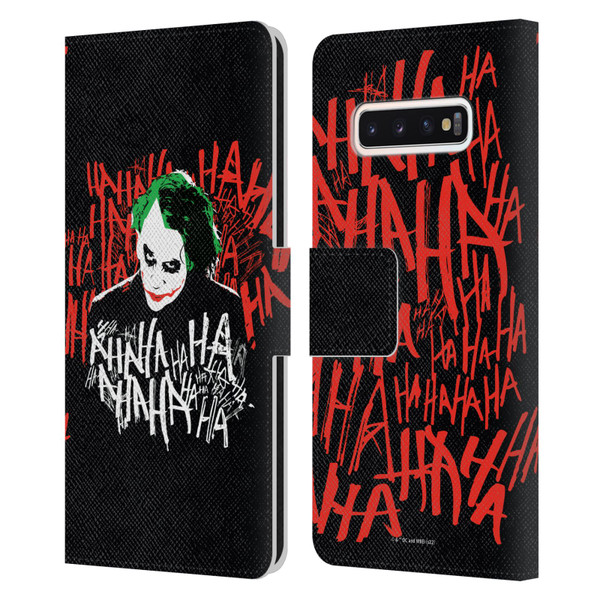 The Dark Knight Graphics Joker Laugh Leather Book Wallet Case Cover For Samsung Galaxy S10