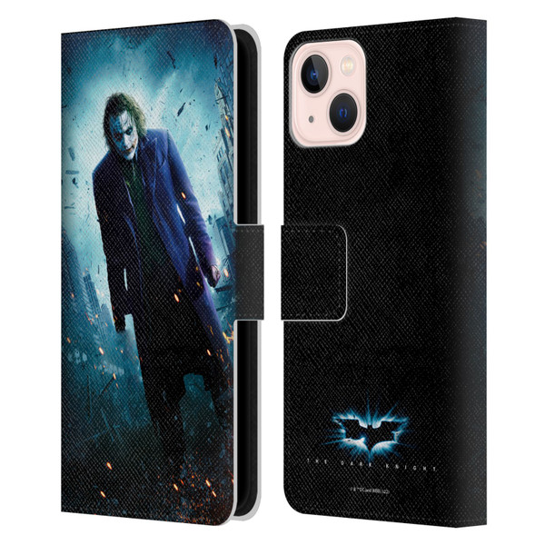 The Dark Knight Key Art Joker Poster Leather Book Wallet Case Cover For Apple iPhone 13