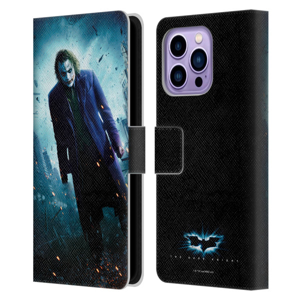 The Dark Knight Key Art Joker Poster Leather Book Wallet Case Cover For Apple iPhone 14 Pro Max