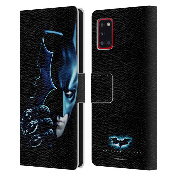 The Dark Knight Key Art Batman Batarang Leather Book Wallet Case Cover For Samsung Galaxy A31 (2020)