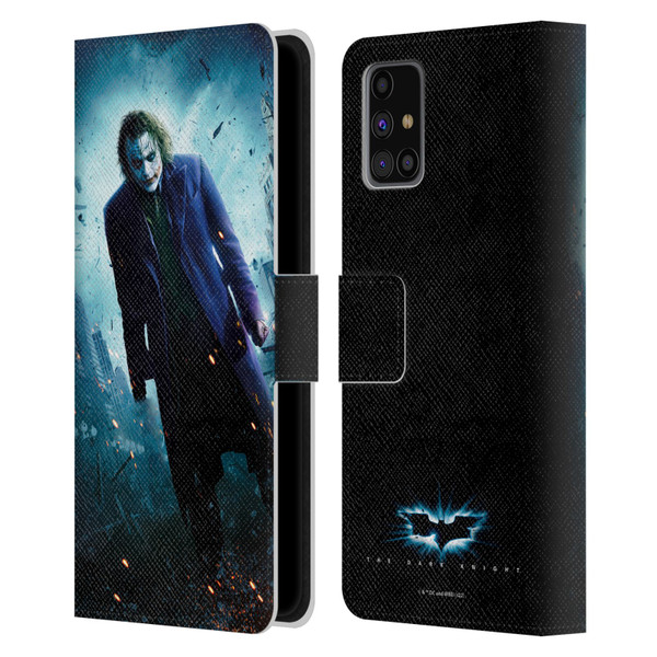 The Dark Knight Key Art Joker Poster Leather Book Wallet Case Cover For Samsung Galaxy M31s (2020)