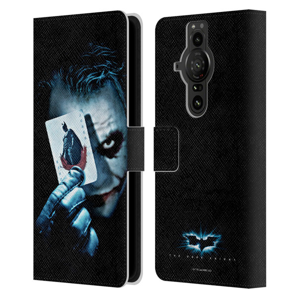 The Dark Knight Key Art Joker Card Leather Book Wallet Case Cover For Sony Xperia Pro-I