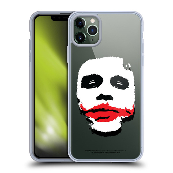 The Dark Knight Character Art Joker Face Soft Gel Case for Apple iPhone 11 Pro Max