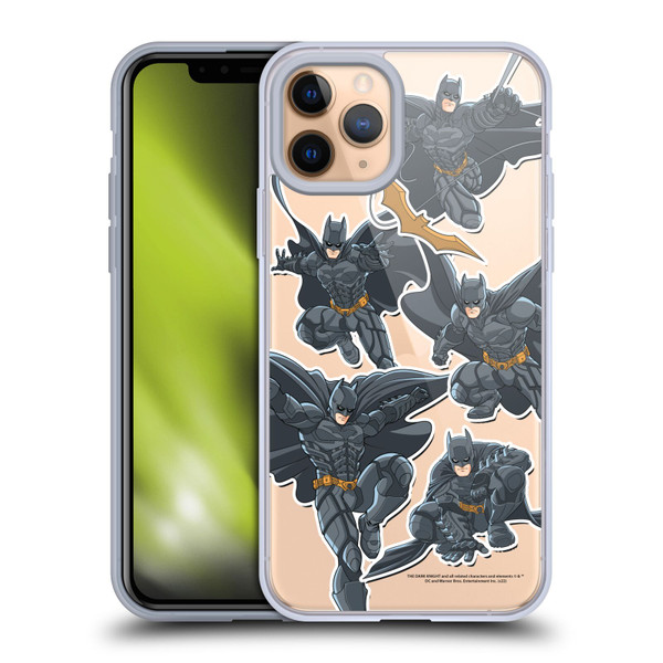 The Dark Knight Character Art Batman Sticker Collage Soft Gel Case for Apple iPhone 11 Pro