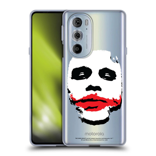 The Dark Knight Character Art Joker Face Soft Gel Case for Motorola Edge X30