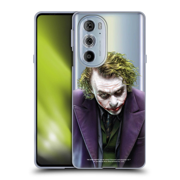 The Dark Knight Character Art Joker Soft Gel Case for Motorola Edge X30