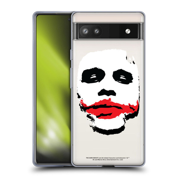 The Dark Knight Character Art Joker Face Soft Gel Case for Google Pixel 6a