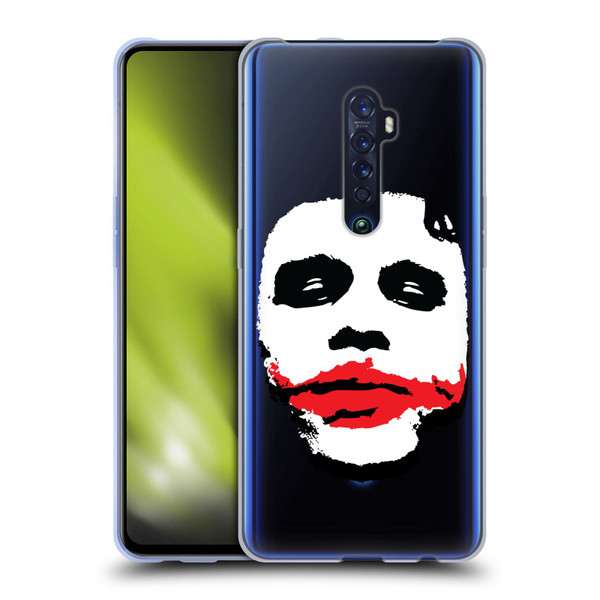 The Dark Knight Character Art Joker Face Soft Gel Case for OPPO Reno 2