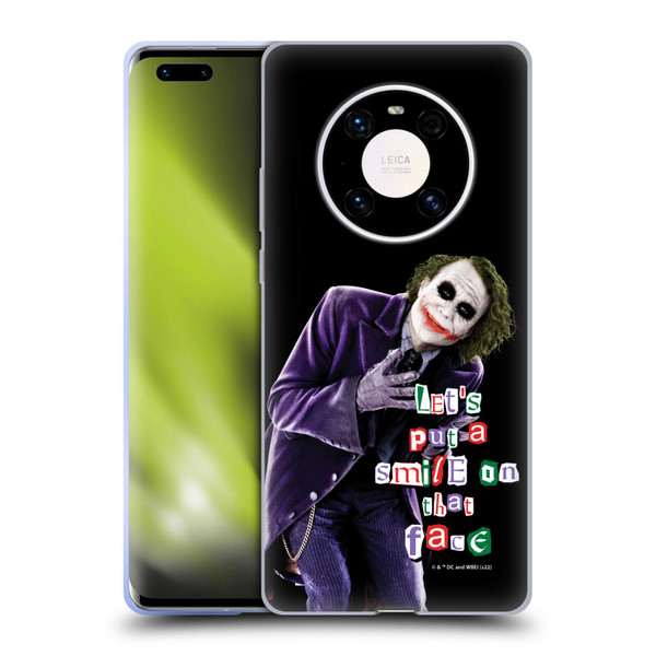The Dark Knight Graphics Joker Put A Smile Soft Gel Case for Huawei Mate 40 Pro 5G