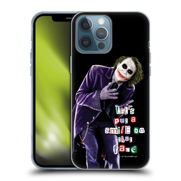 The Dark Knight Graphics Joker Put A Smile Soft Gel Case for Apple iPhone 13 Pro Max
