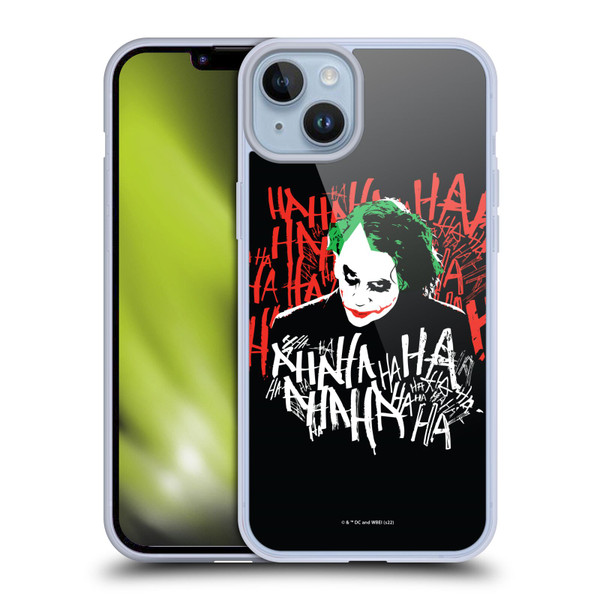 The Dark Knight Graphics Joker Laugh Soft Gel Case for Apple iPhone 14 Plus