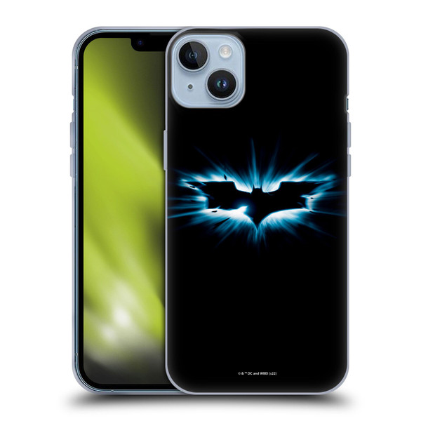 The Dark Knight Graphics Logo Black Soft Gel Case for Apple iPhone 14 Plus