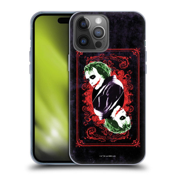 The Dark Knight Graphics Joker Card Soft Gel Case for Apple iPhone 14 Pro Max