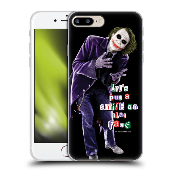 The Dark Knight Graphics Joker Put A Smile Soft Gel Case for Apple iPhone 7 Plus / iPhone 8 Plus